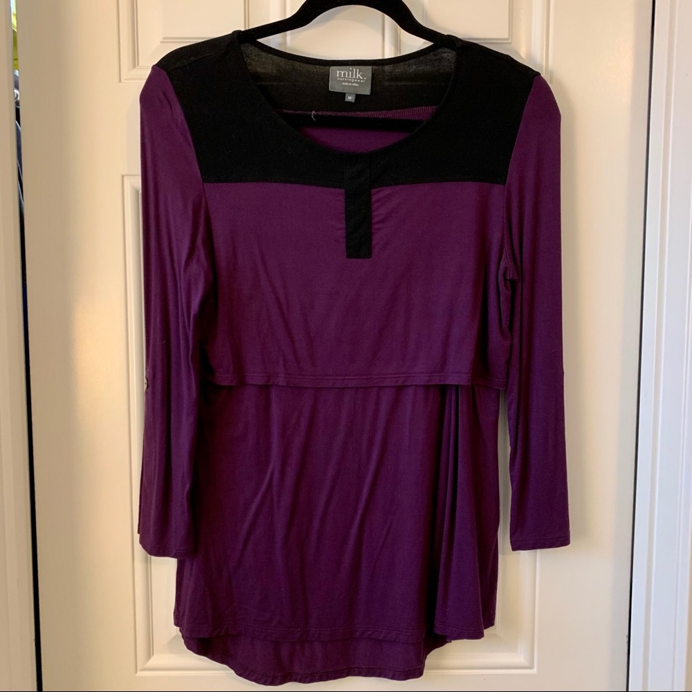 Milk nursingwear purple nursing top